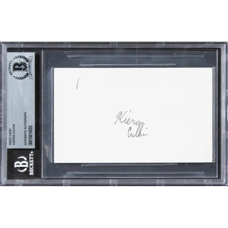 Kieran Culkin Home Alone Authentic Signed 3x5 Index Card BAS Slabbed 1