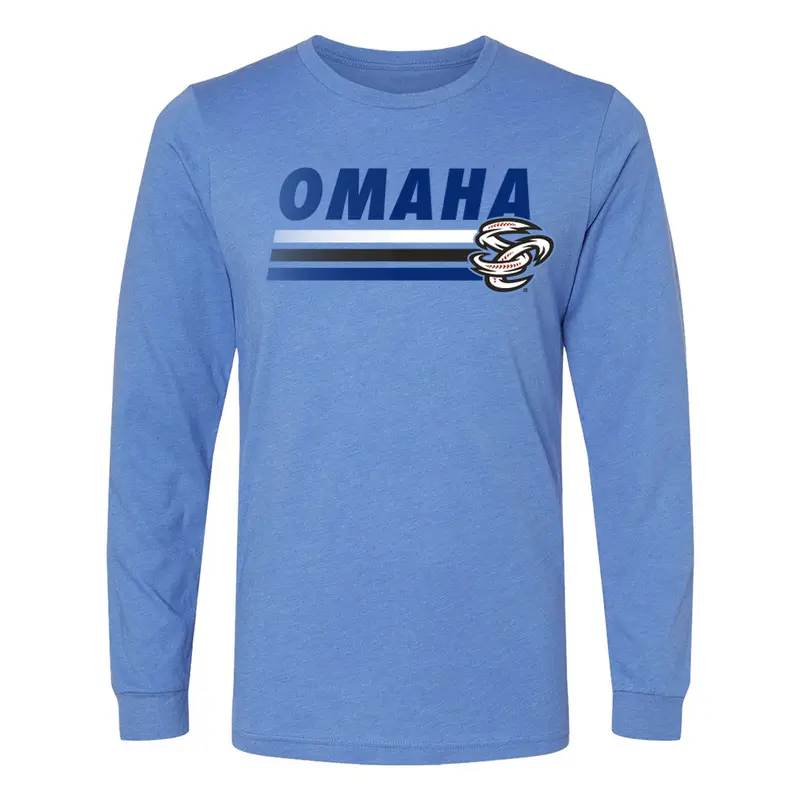 Omaha Storm Chasers 108 Stitches Men's Penthouse Light Blue LS Tee