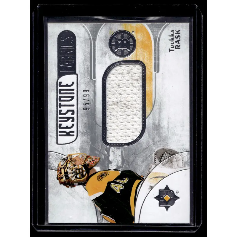 2016-17 Upper Deck Ultimate Collection - Keystone Fabrics - Tuukka Rask #KF-TR /99