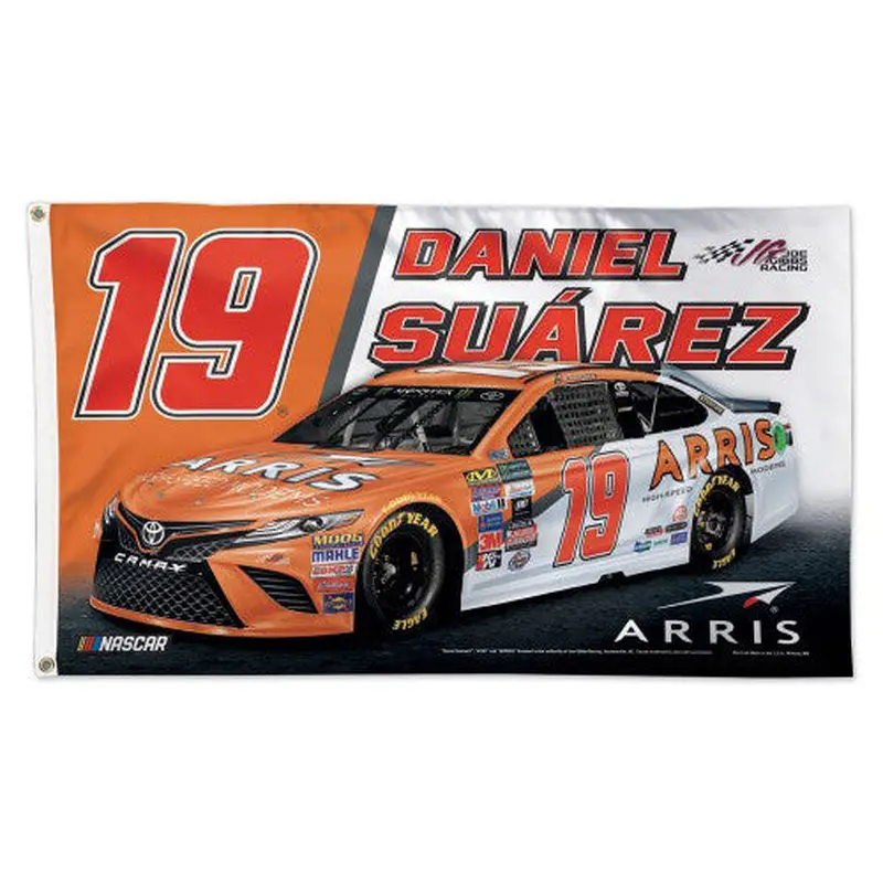 Daniel Suarez NASCAR Arris #19 Official HUGE 3'x5' Deluxe-Edition FLAG - Wincraft