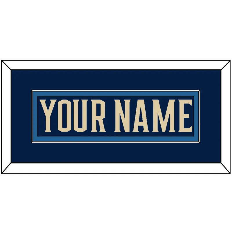 Columbus Nameplate - Alternate Navy Blue - Single Mat 2