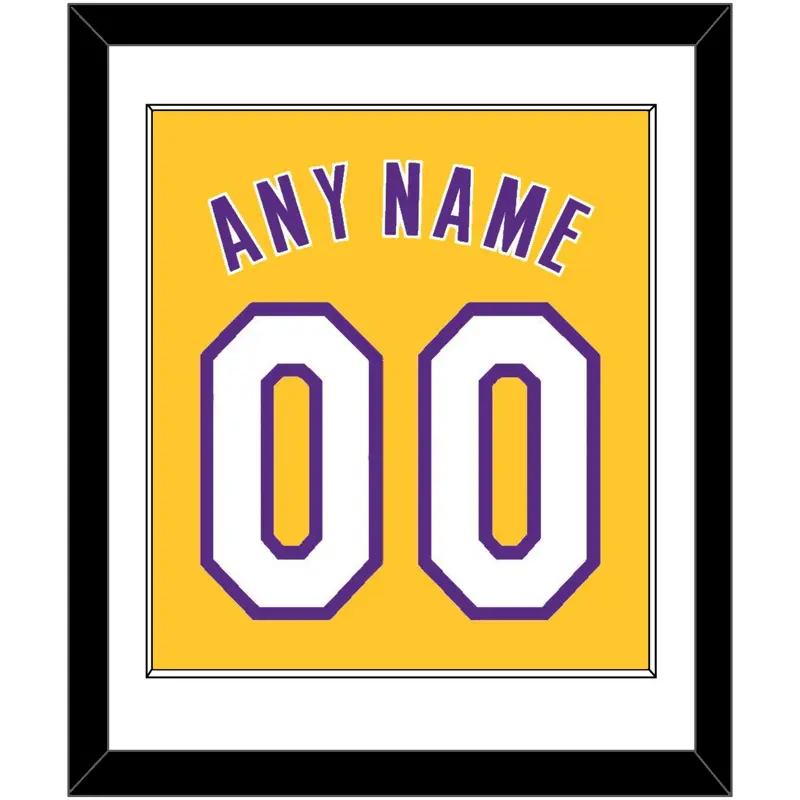 Los Angeles Name & Number - Home Yellow (1999-2018) - Single Mat 1