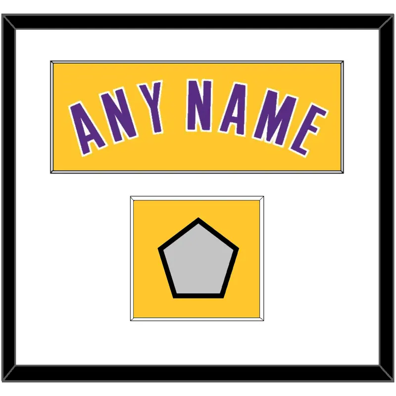 Los Angeles Name & Trophy Patch - Home Yellow (1999-2018) - Single Mat 1