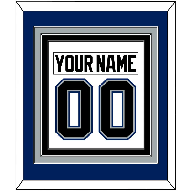 Tampa Bay Nameplate & Number (Back) Combined - Home White (2001-2007) - Triple Mat 2