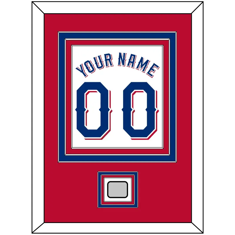 Texas Name & Number With World Series Jersey Patch - Home White (2020-2023) - Triple Mat 3