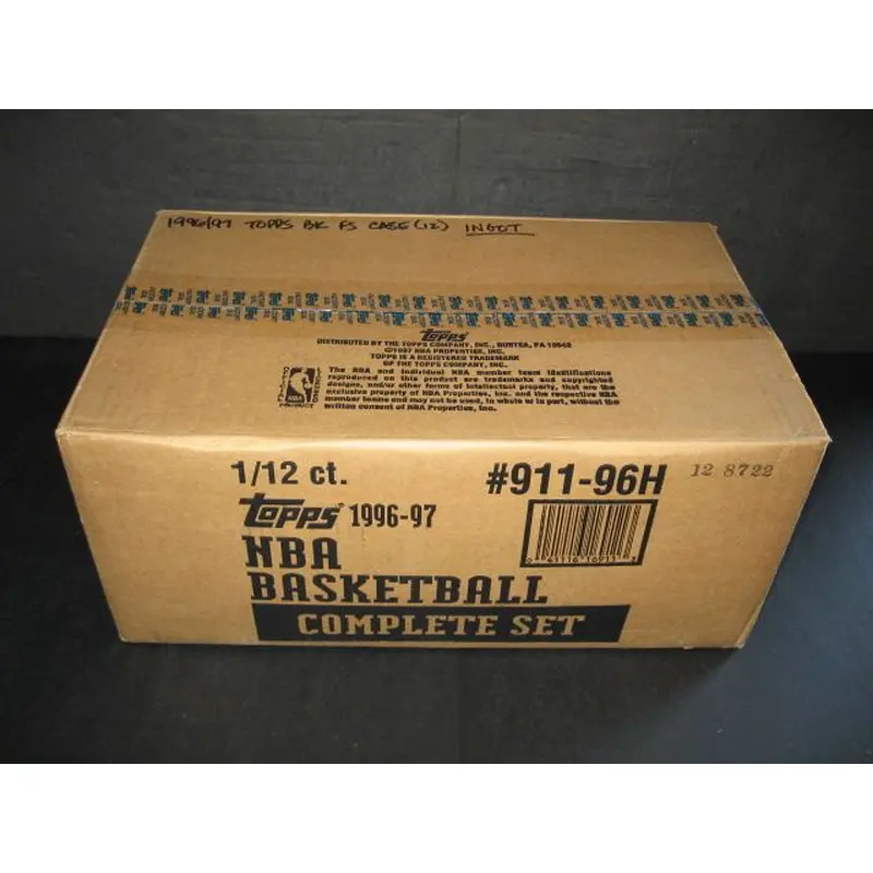 1996/97 Topps Basketball NBA at 50 Gold Ingot Factory Set Case (12 Sets)