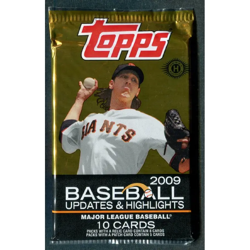 2009 Topps Baseball Unopened Updates & Highlights Pack (Hobby) (10)