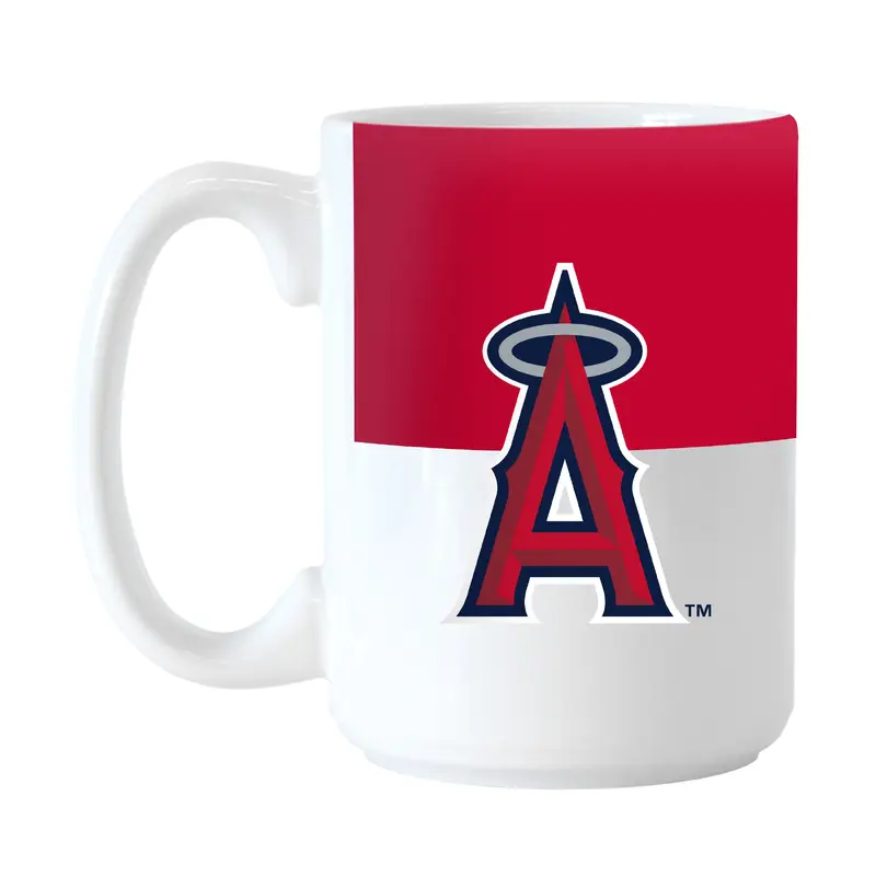 Los Angeles Angels Color Block 15 oz Sublimated Mug