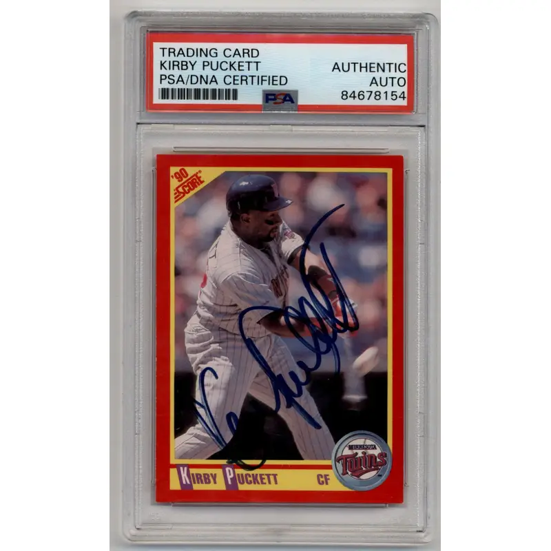 Kirby Puckett 1990 Score #400 Auto PSA/DNA Certified 8154