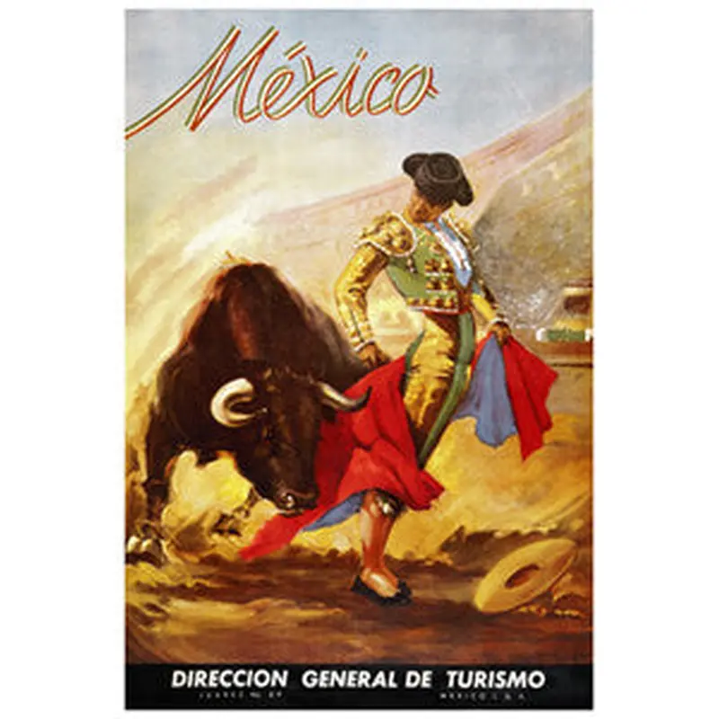 Mexico - Matador Vintage Bullfighting Tourism Poster - Bruce Teleky Inc.