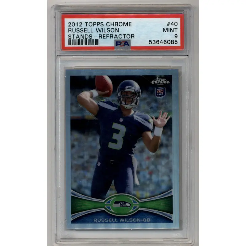 Russell Wilson 2012 Topps Chrome Stands Refractor PSA 9 Mint 6085