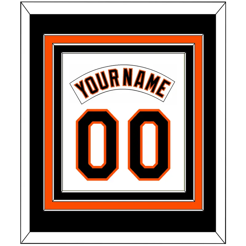 Baltimore Nameplate & Number Combined - Home White (1995-1997) - Triple Mat 3