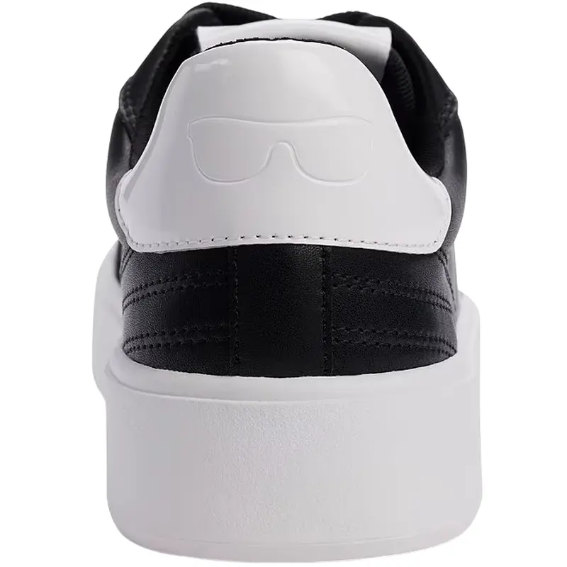 KARL LAGERFELD PARIS WOMENS SNEAKERS SUMAVA LACE UP BLACK/WHITE KL153309 BKBRT