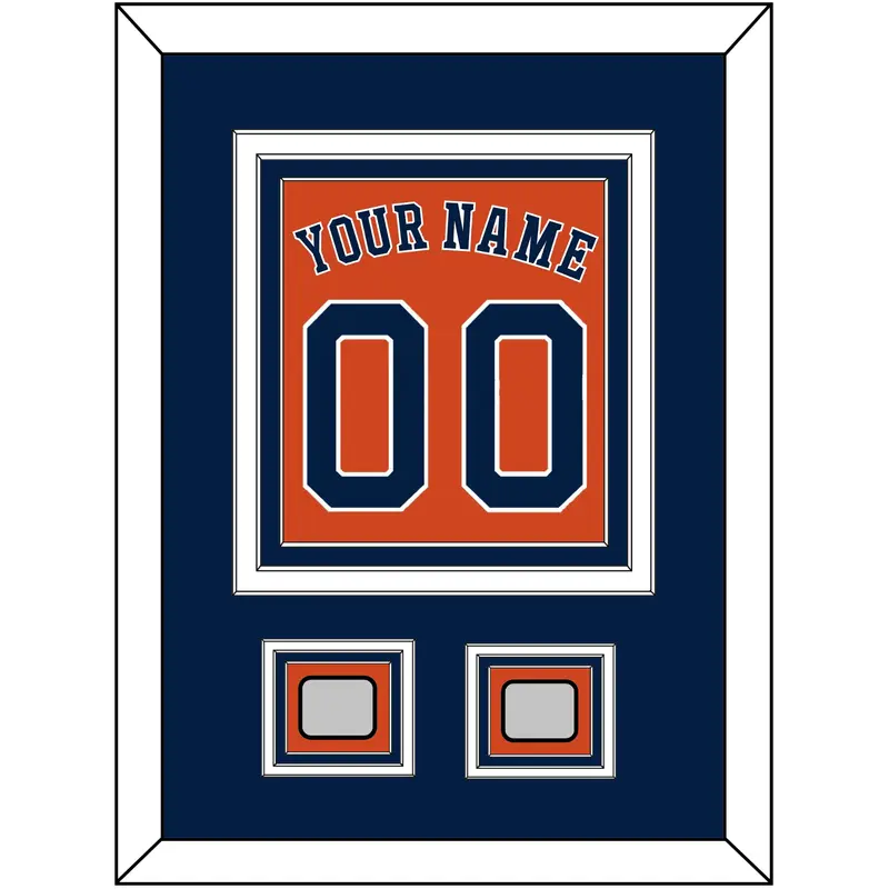 Houston Name, Number & 2 World Series Jersey Patches - Alternate Orange - Triple Mat 3