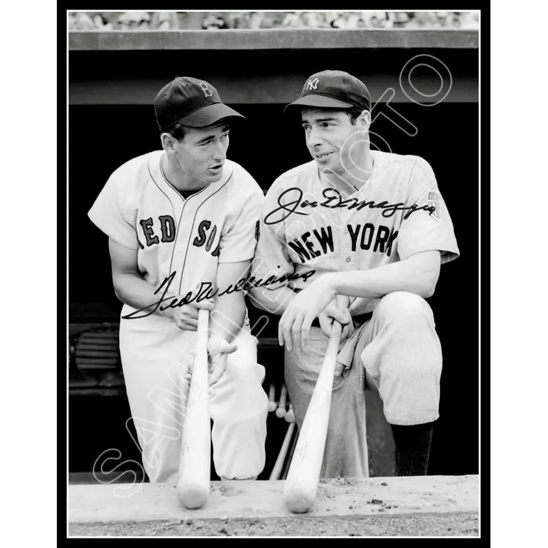 Ted Williams Joe Dimaggio 11X14 Photo - Autographed Red Sox Yankees - 2084