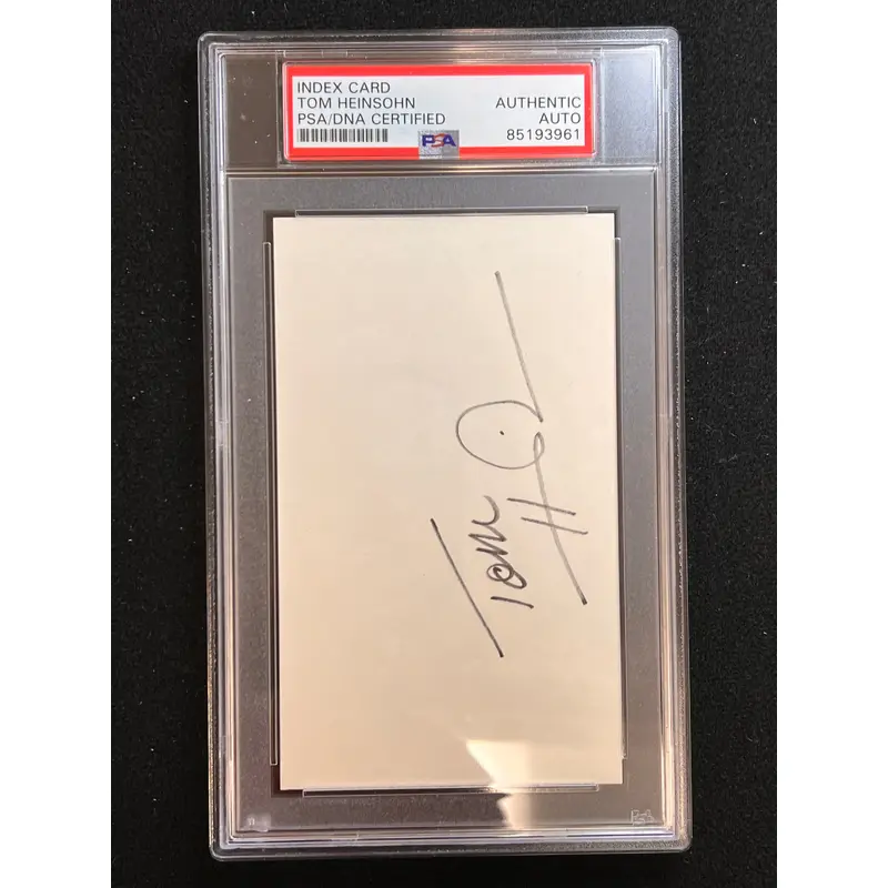 Tom Heinsohn Signed Cut AUTO PSA/DNA Slabbed Celtics