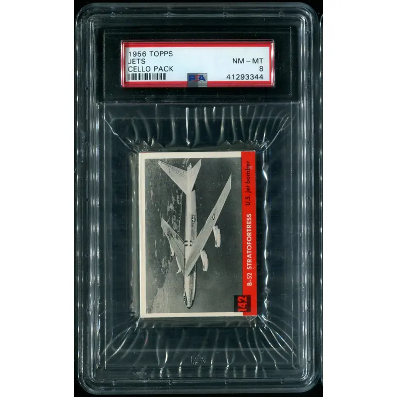 1956 Topps Jets Unopened Cello Pack PSA 8