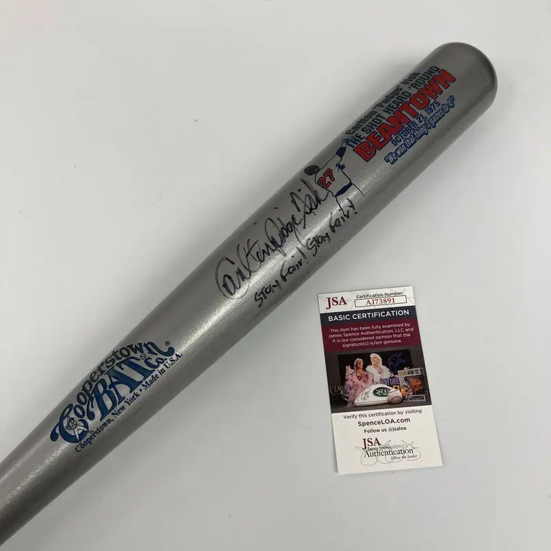 Carlton Fisk "Stay Fair! Stay Fair!" Signed Cooperstown Baseball Bat JSA COA