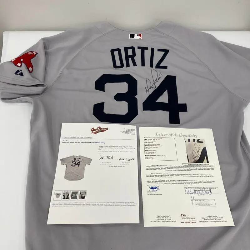 David Ortiz Signed Game Issued Boston Red Sox Majestic Jersey JSA COA