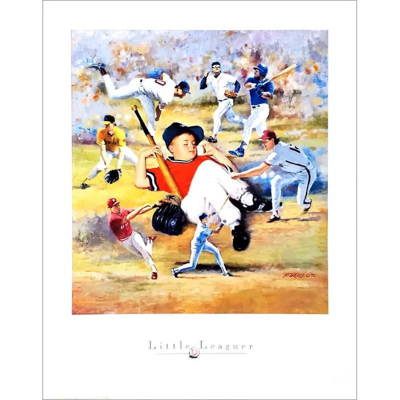 Baseball Dreamer "Little Leaguer" Art Poster Print by Clemente Micarelli- Image Source