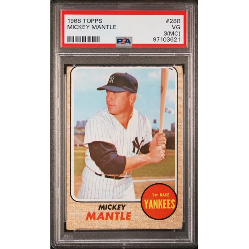 Mickey Mantle 1968 Topps #280 PSA 3MC Very Good