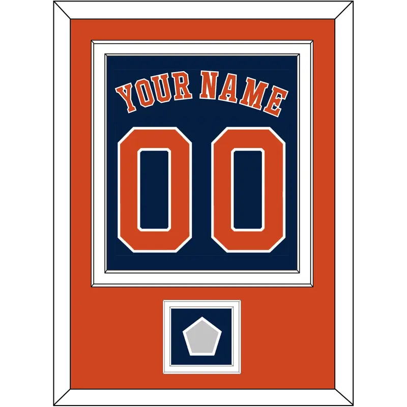 Houston Name, Number & World Series Champions Patch - Alternate Blue - Double Mat 2