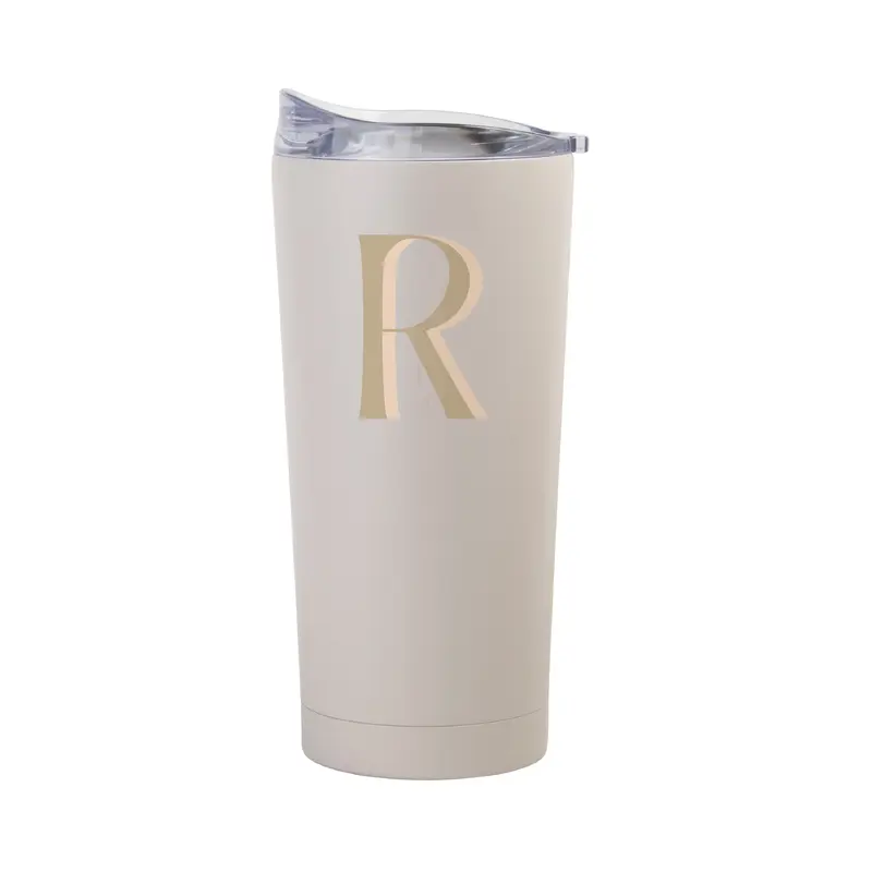 Bachelorette Sand 20oz Letter R Powder Coat Tumbler