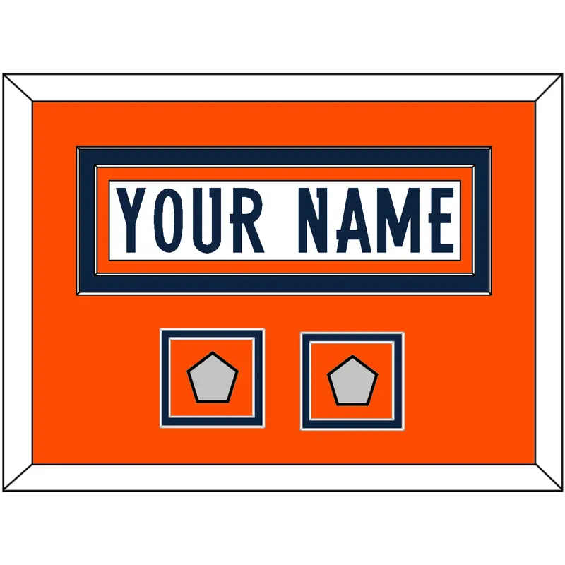 Denver Nameplate & 2 Super Bowl Jersey Patches - Road White (1997-2023) - Double Mat 7