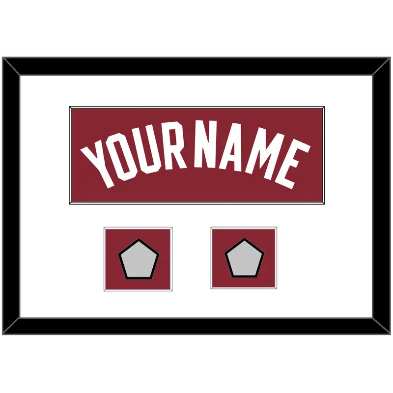 Miami Name & 2 Finals Patches - Alternate Red (2009-2017) - Single Mat 1