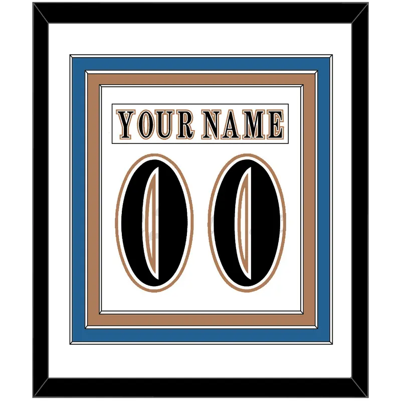 Washington Nameplate & Number (Back) Combined - Home White (1995-2007) - Triple Mat 1