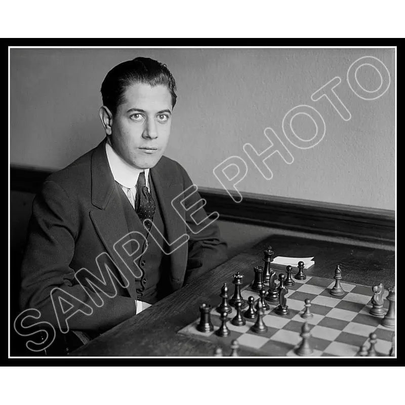 1915 Jose Capablanca 8X10 Photo - Cuban Chess Champion - 2635