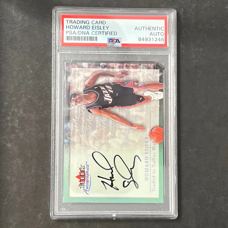 2000-01 Fleer NBA Properties Howard Eisley Signed Card PSA Slabbed Mavericks