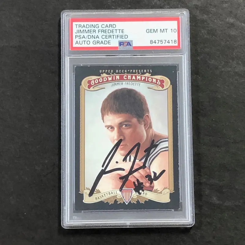 2012 Goodwin Champions #114 Jimmer Fredette Signed Card AUTO 10 PSA Slabbed Kings