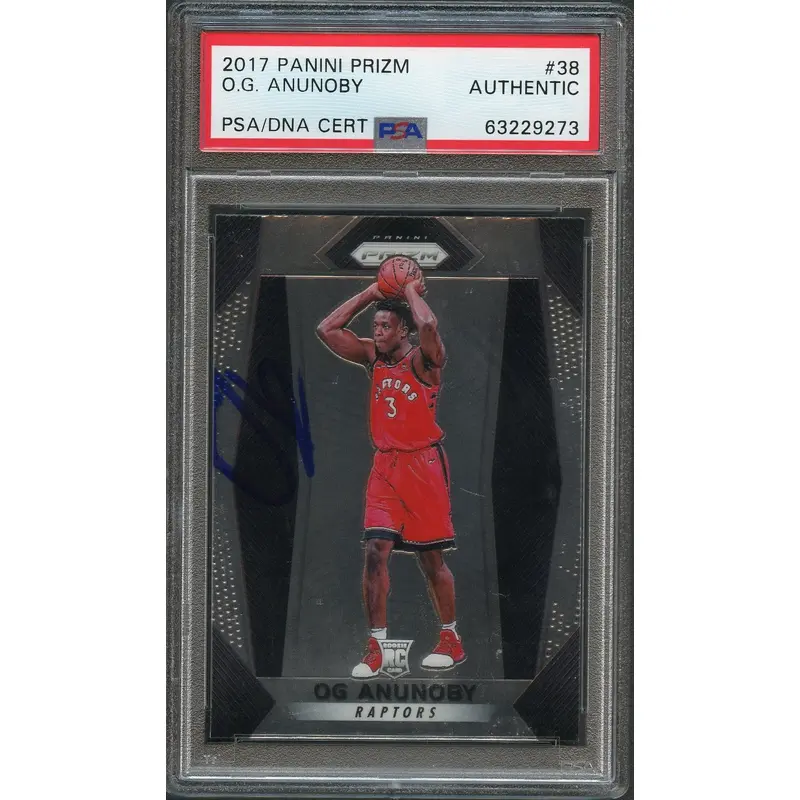 2017-18 Panini Prizm #38 Og Anunoby Signed Card AUTO PSA Slabbed RC