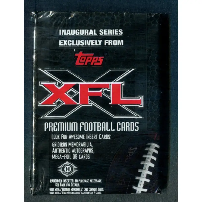 2001 Topps XFL Football Unopened Pack (Hobby) (8)