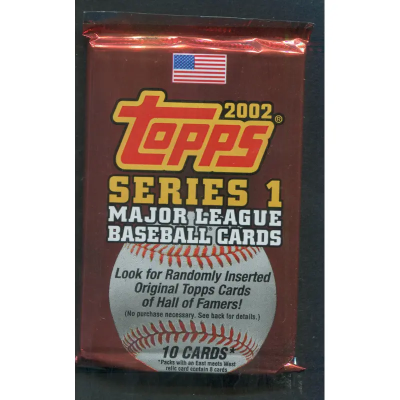 2002 Topps Baseball Unopened Series 1 Pack (10)