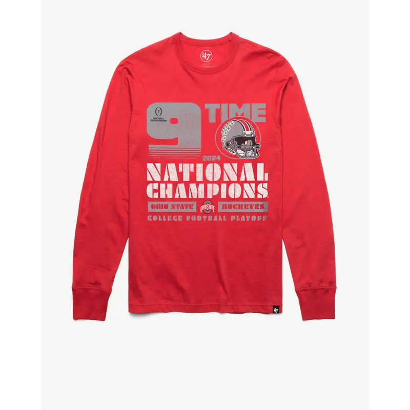 OHIO STATE BUCKEYES 2024 CFP NATIONAL CHAMPIONS '47 FRANKLIN LONG SLEEVE TEE