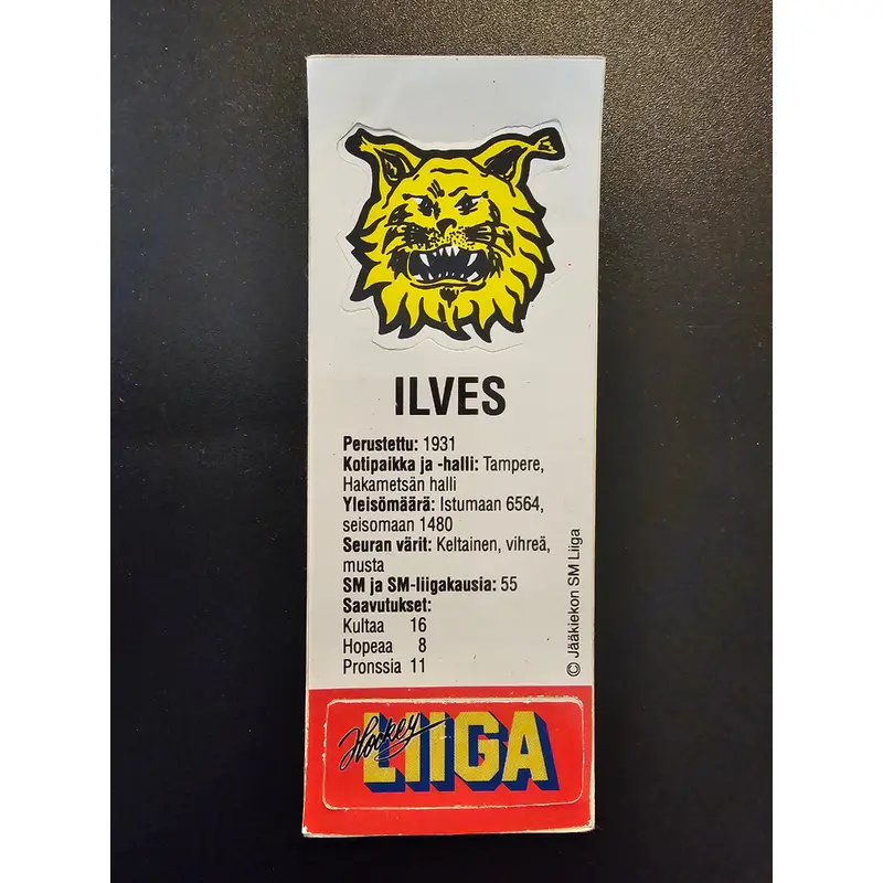 1991-92 JyvsHyv HockeyLiiga - Ilves Logo (Soikio)