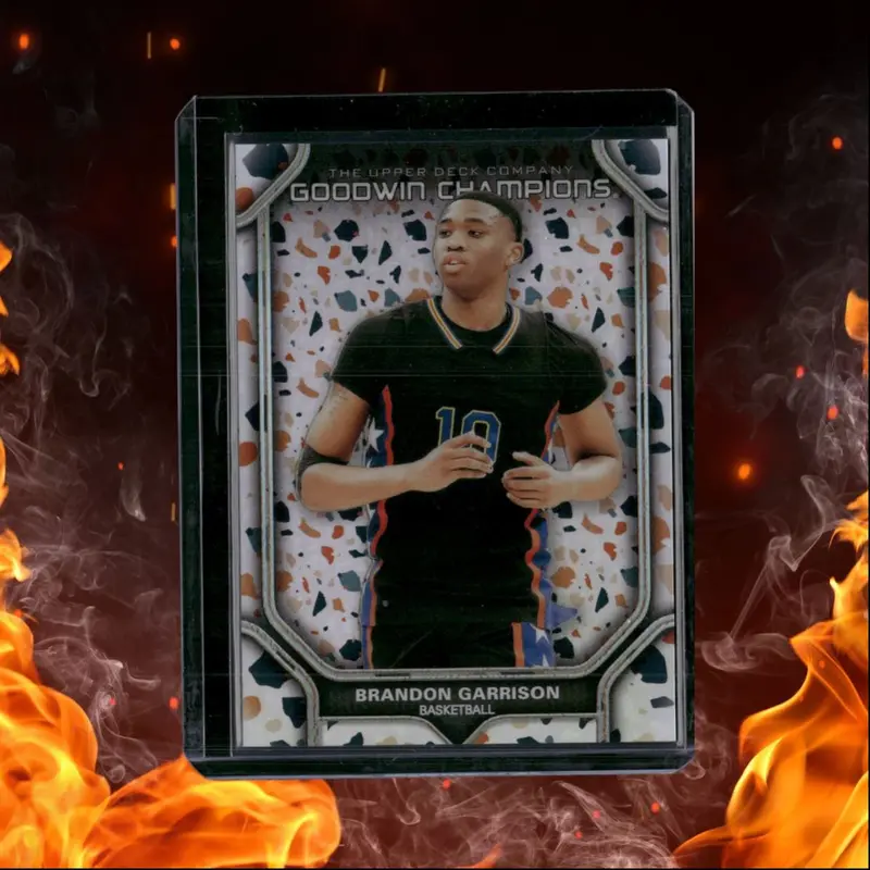 2024-25 Upper Deck Goodwin Champions Brandon Garrison Portrait Rainbow Terrazzo
