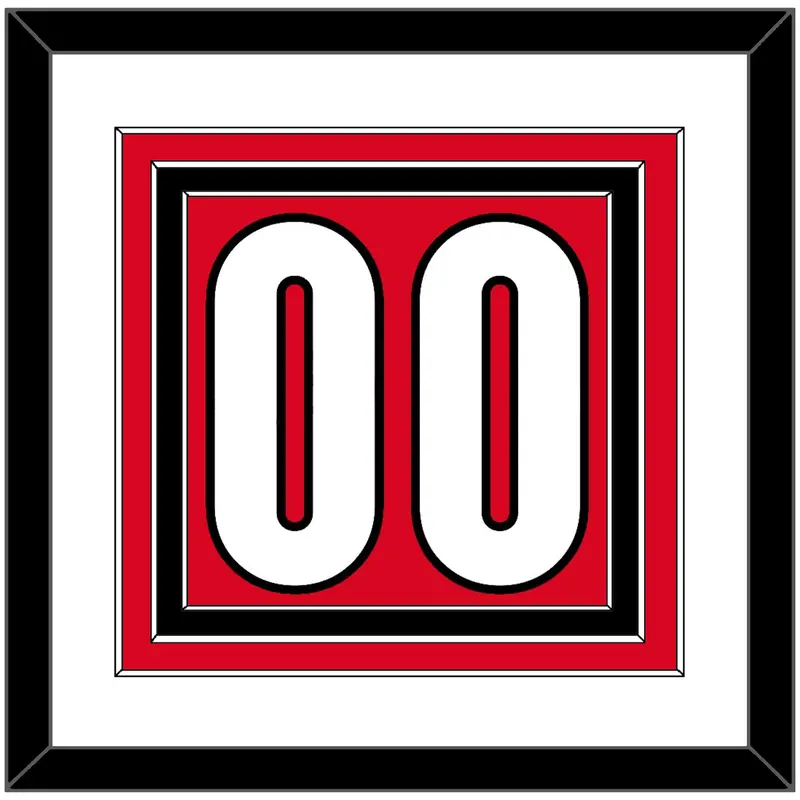 Canada Mens Hockey Number - 2006 Olympics Road Red - Triple Mat 1