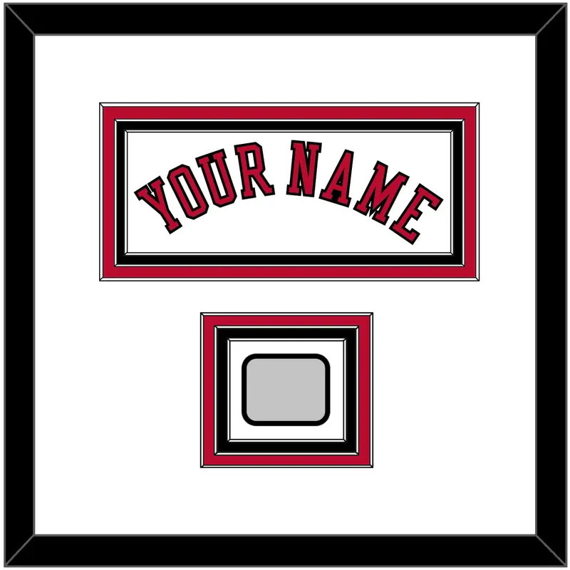 Chicago Name & 6X Champions Patch - Home White (1986-2017) - Triple Mat 1