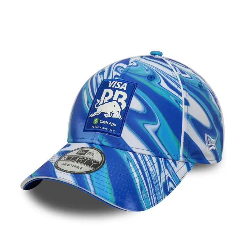 Visa Cash App Racing Bulls All Over Print Blue 9FORTY Adjustable Cap