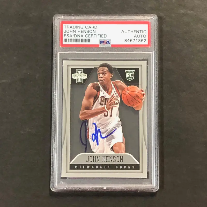 2012-13 Panini Innovation #154 John Henson Signed Card 115/349 AUTO PSA Slabbed Bucks