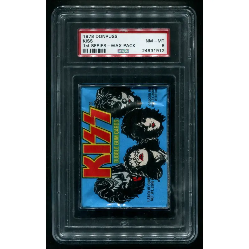 1978 Donruss KISS Unopened Series 1 Wax Pack PSA NM/MT 8