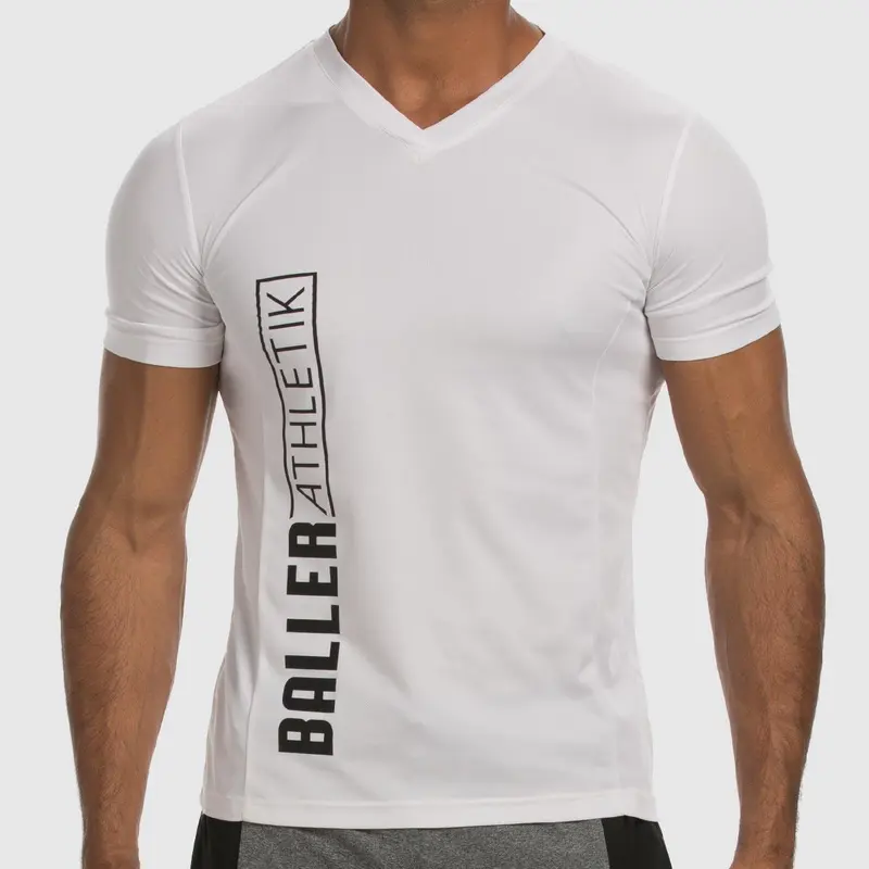 V-neck Tee - White Athletik | Kibi Sports