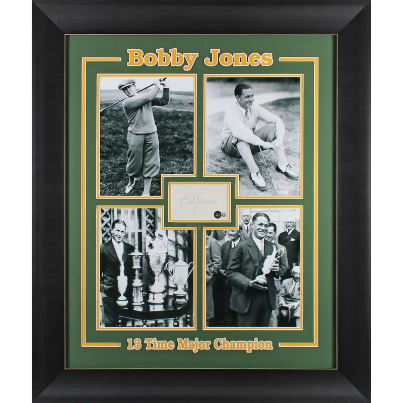 Bobby Jones Authentic Signed & Framed 3x5 Index Card Autographed BAS #AB77680