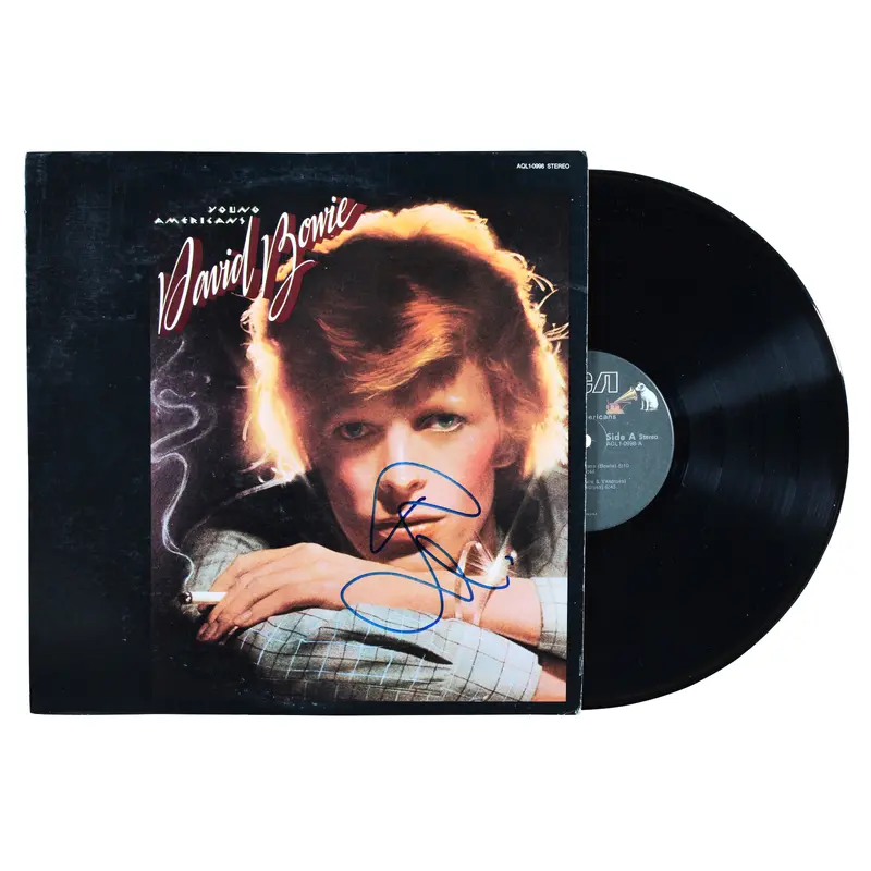 David Bowie Authentic Signed Young Americans Album Cover W/ Vinyl BAS #AE02794