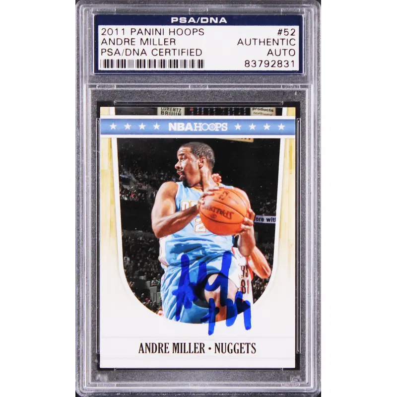 Nuggets Andre Miller Authentic Signed 2011 Panini Hoops #52 Card PSA/DNA Slabbed