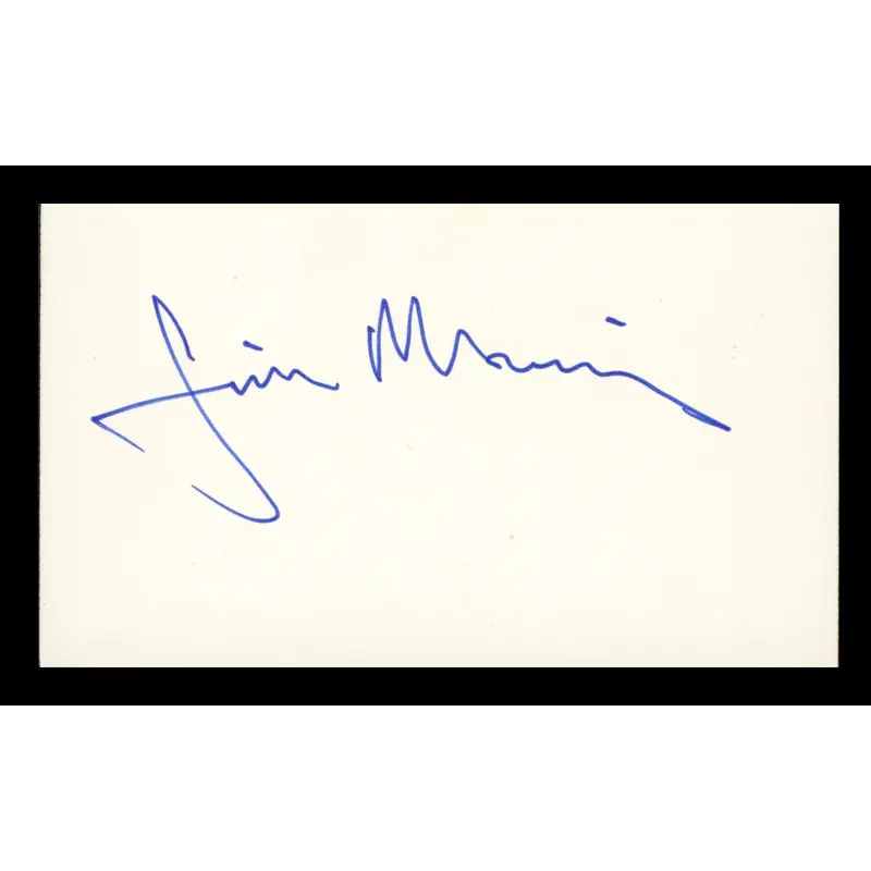 Rays Jim Morris Authentic Signed 3x5 Index Card Autographed BAS #BP00927