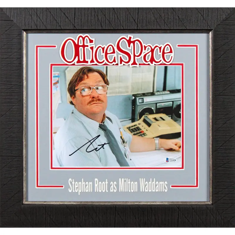 Stephen Root Office Space Authentic Signed 8x10 Framed Photo BAS #T31438